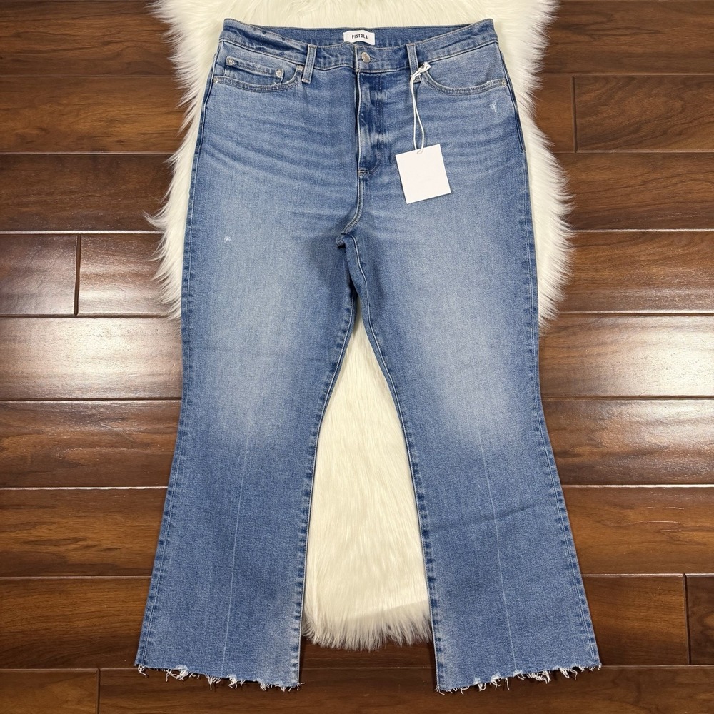Pistola Women's Size 32 Lennon High Rise Crop Boot Denim Jeans in Rhythm Vintage